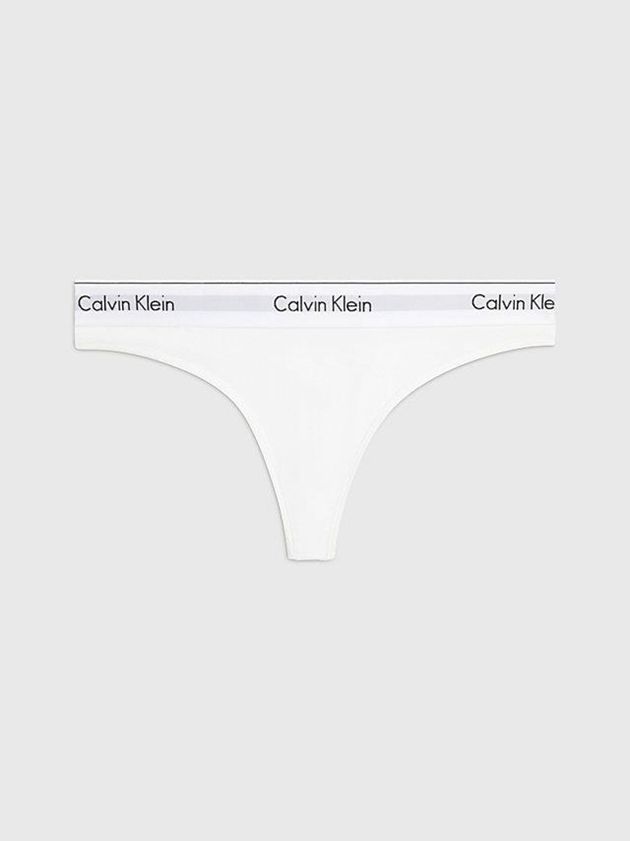 Calvin Klein USA Modern Cotton Womens Thong White 6702348-YF